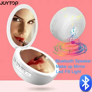 

3 in 1 Pocket Bluetooth Speaker with Led Fill Light &Makeup Mirror USB Rechargeable Led Ring Light caixa de som