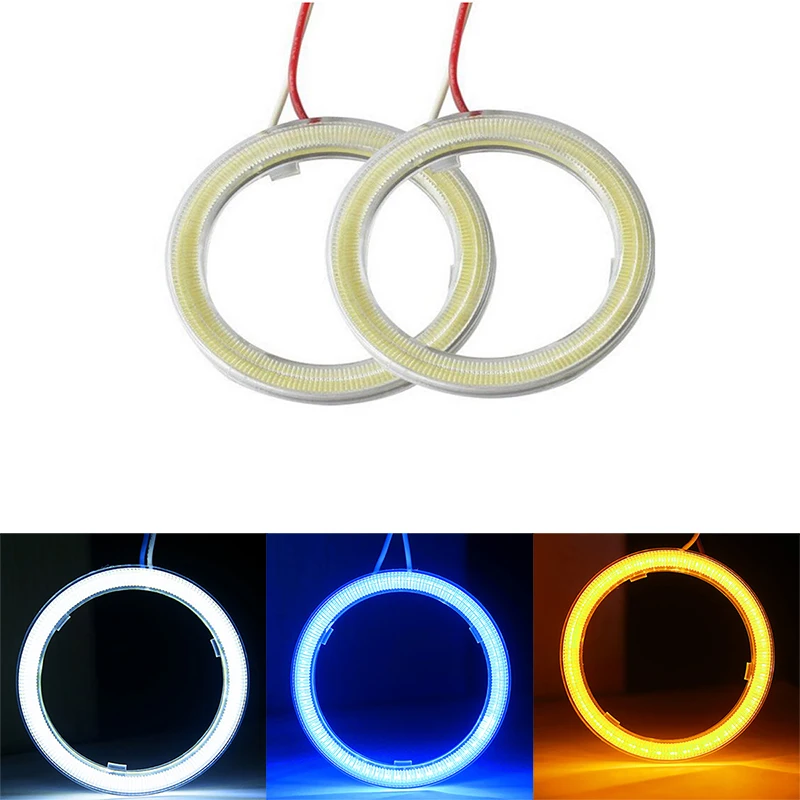 CS GLARE COB Angel Eyes Halo LED Ring Light for Bike and Cars Headlight  12-24V (80 mm Yellow 2 Piece) : Amazon.in: Car & Motorbike