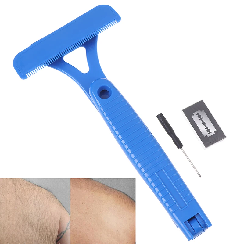 Long Handle Big Blade Hair Removal Razor Men Manual Back Hair