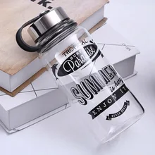 Портативный милый стакан для воды стеклянная бутылка для воды для путешествий уличная Питьевая Высокая боросиликатное стекло