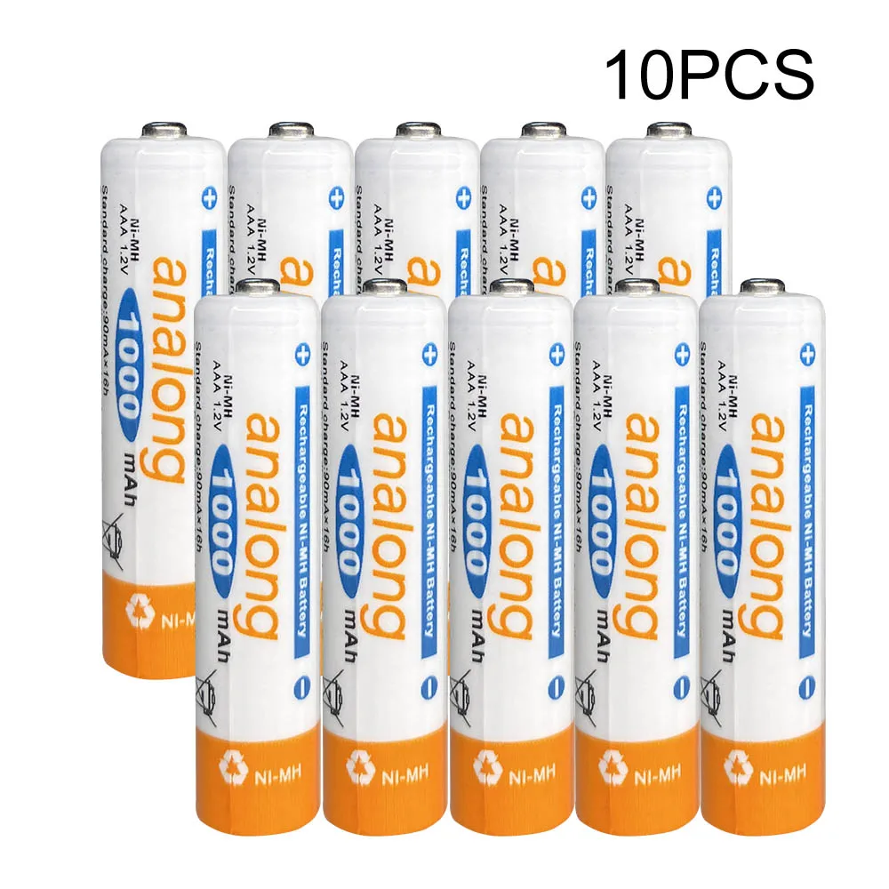 10PCS AAA Battery 2~ 16 шт Новинка AAA 1000mah батарея AAA аккумуляторная батарея Ni-MH 3A 1,2 V aaa батарея для часов, мышей, компьютеров, игрушек - Цвет: 10PCS AAA Battery