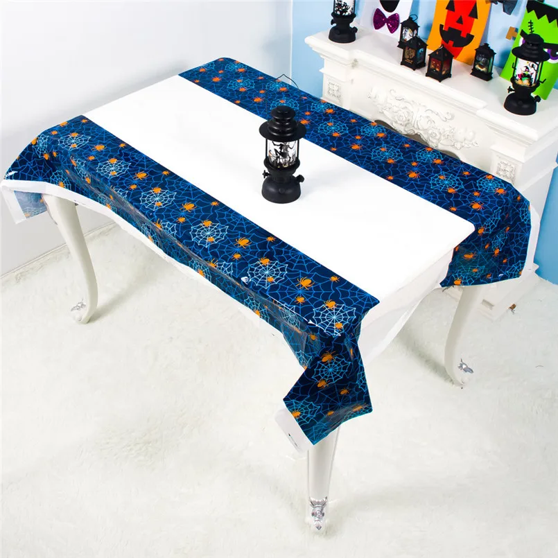 Halloween spider round net tablecloth topper cover fireplace table party decoration Halloween print tablecloth pvc 30S16 (11)