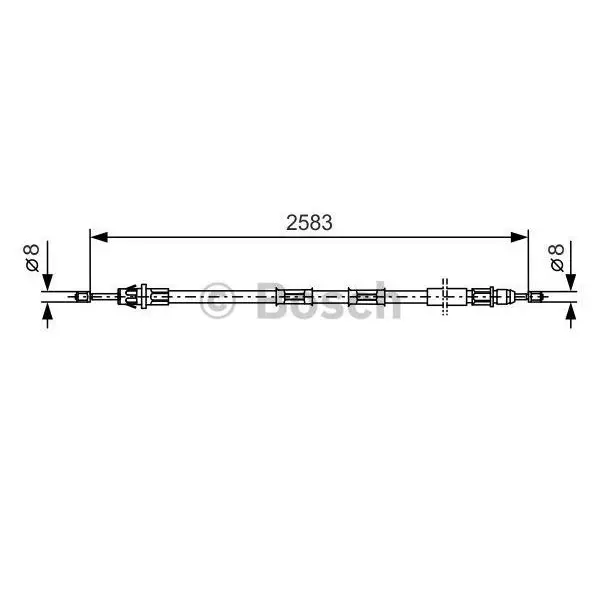 Трос ручника Opel Sintra 2.2/3.0i 96-99 BOSCH 1987477762