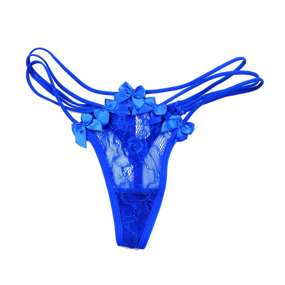 OLO кружевное нижнее белье трусики стринги трусики секс-игрушки для женщин товары для взрослых - Цвет: Navy Blue