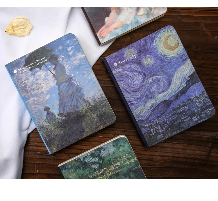 JIANWU 1 шт. всемирно известная живопись креативный блокнот Ван Гог Мон креативный дневник пуля журнал школьные принадлежности кавайи