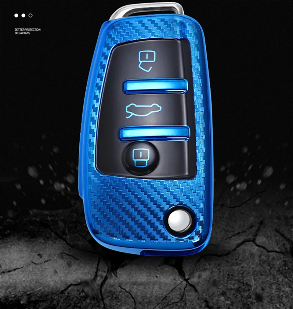 Cover chiave telecomando per Audi A3 8L 8P A4 B6 B7 B8 C6 4F RS3 Q3 Q7 TT 8L 8V S3 C5 C6 - Hb5efea7d6b4344799b313711f3454345Q