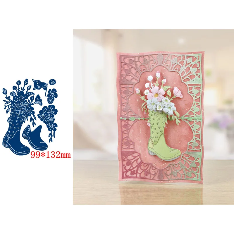 

Metal Cutting Dies Flowers Shoes Cat Decoration Beautiful Scrapbooking Paper DIY Cards Crafts Embossing Die Cuts New 2019