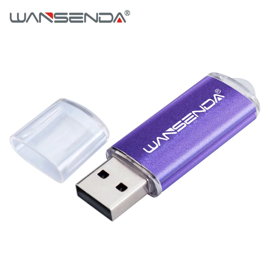 USB флеш-накопитель WANSENDA, мини-накопитель, 4 ГБ, 8 ГБ, 16 ГБ, 32 ГБ, 64 ГБ, 125 ГБ, 256 ГБ, флешка, USB 2,0, карта памяти, флэш-диск - Цвет: Фиолетовый