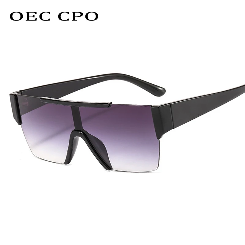 Gafas de sol planas para hombre y mujer, lentes de una pieza, cuadradas, negras, azules, cuadradas, UV400|Gafas sol - AliExpress