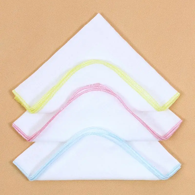 Cotton Towel 10 Pcs Cotton Gauze Double Layer Small Square Towel Baby Boy Girl Solid Color Saliva Towel Random Color Dropshipping bath towel cotton towel muslin towel square towel