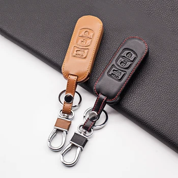 

3 Buttons Smart Leather Key Cover Box For Mazda 2356 Demio CX-3 CX-4 CX-5 CX-7 CX8 CX-9 MX5 Axela Atenza 2015-2019 Key Case