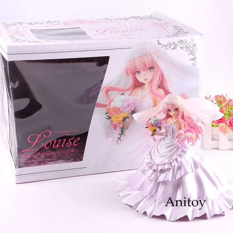 1/7 Масштаб Аниме Фигура финал свадебное платье Ver. Zero No Tsukaima Louise фигурка ПВХ Коллекционная модель игрушки - Цвет: with colorful box