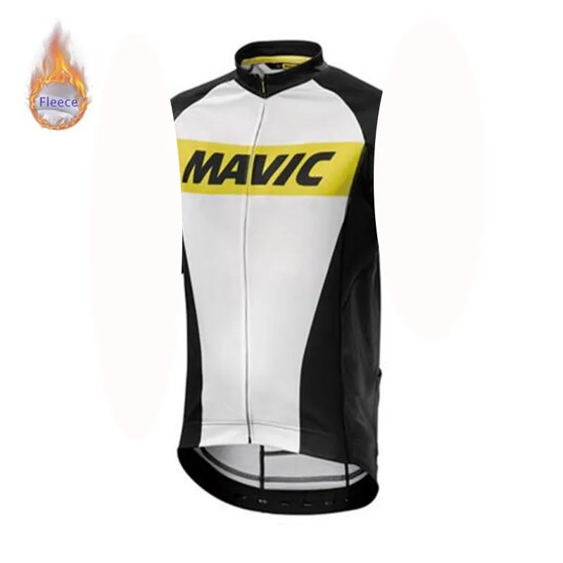 Mavic Мужская качественная Зимняя Теплая Флисовая без рукавов велосипедная одежда для велоспорта - Цвет: 3