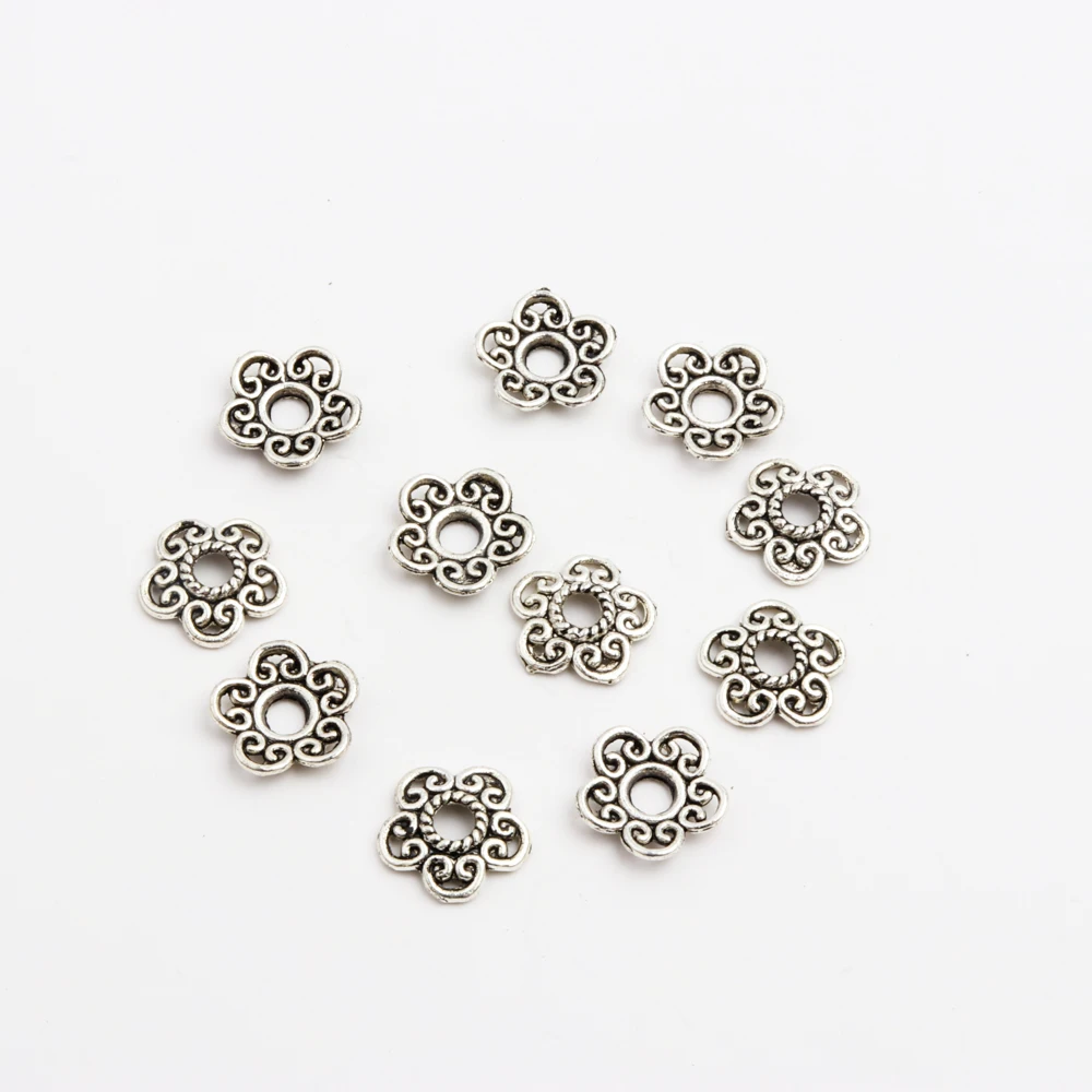 50 100 200 Stück 30 Arten Tibetisches Silber Gold Bronze Kupferfarben Metall-Abstandshalter-Endkappen für die Schmuckherstellung Großhandel – Detail 12