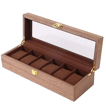 

Retro Wooden Watch Display Case Durable Packaging Holder Jewelry Collection Storage Watch Organizer Box Casket