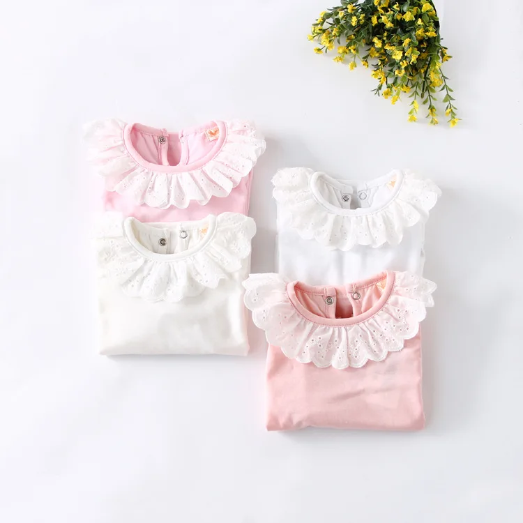 

2 Childrenswear Spring And Autumn Long Sleeve Girls New Style Lace Base Shirt Children Korean-style Base Shirt T-shirt Manufactu