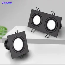 

Square Bright Recessed white black LED Dimmable Downlight COB7W 10W 14W 20W 30WLED Spot light decoration Ceiling Lamp AC85-265V