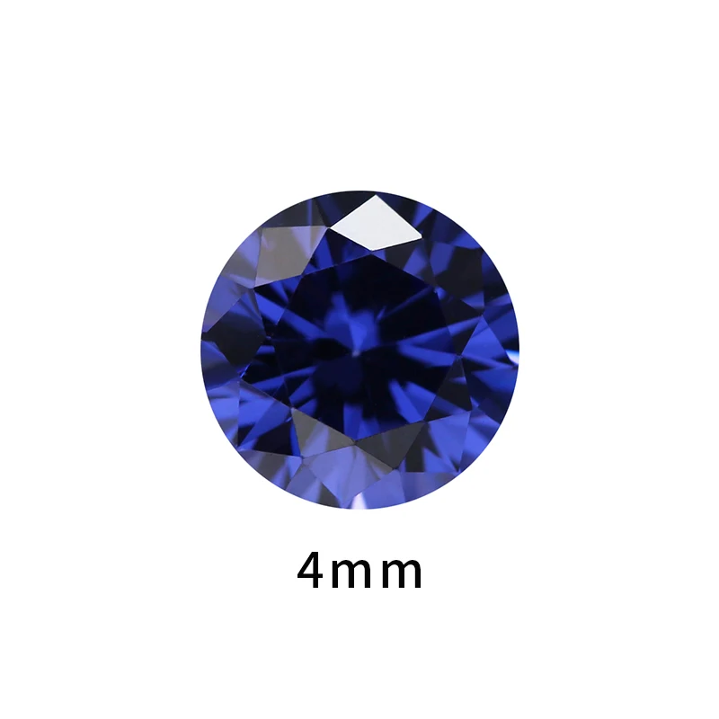 Blue-4mm Shipei 925 пробы серебряные ювелирные изделия Сапфир Изумруд Рубин круглые серьги-гвоздики простые серьги-гвоздики для женщин подарок на день рождения - Цвет камня: Blue-4mm