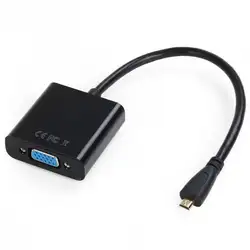 Micro HDMI в VGA Аудио конвертер Кабель-адаптер 1080P HDMI мужчин и женщин для HD HDTV ПК ноутбук xbox PS3 PS4 камера планшет