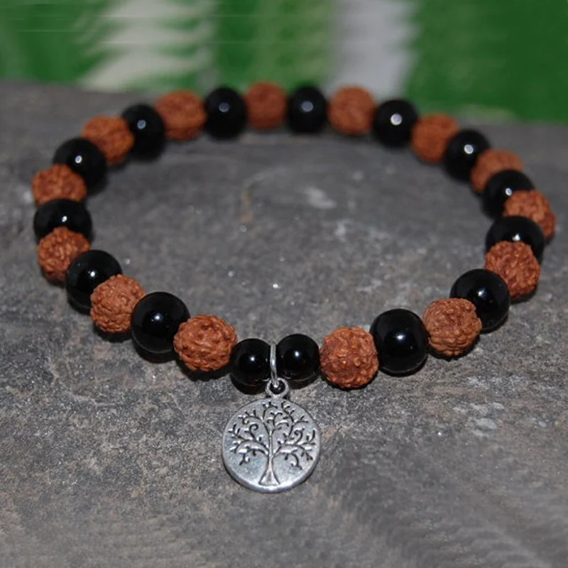 Древо жизни браслет семена Бодхи 8 мм бусины наручные буддийские молитвенные