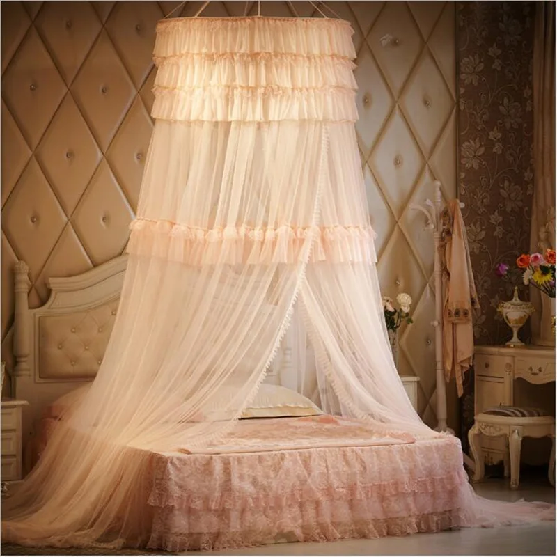 

Princess Style Lace Curtain Children Baby Girls Mosquito Net Bed Canopy Tent Folding Mosquito Nets For Double Bed moustiquaire
