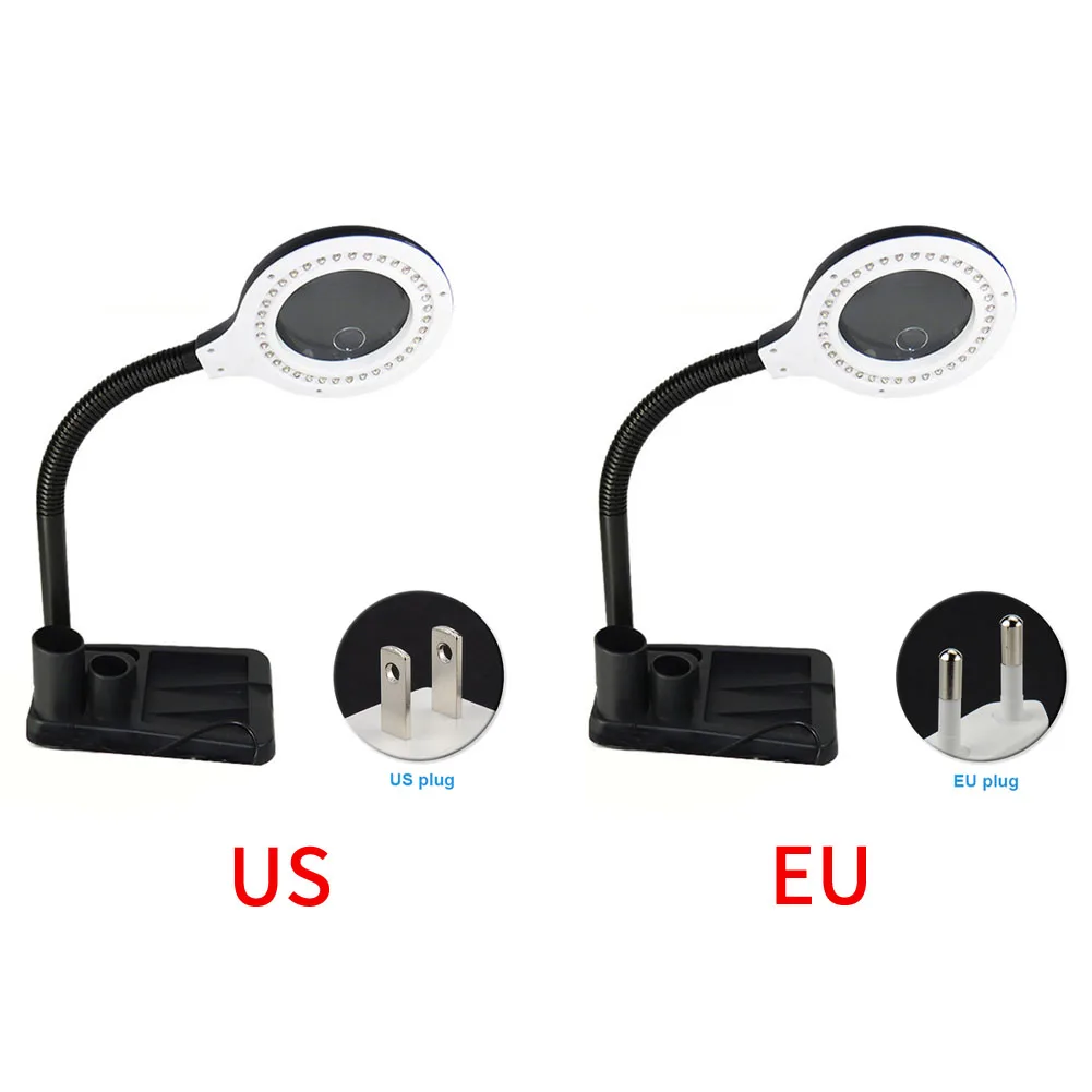 5X-10X USB стеклянный объектив для спальни Настольный светодиодный увеличительный светильник лупа для отеля, офиса, учебы, домашней библиотеки, читального зала