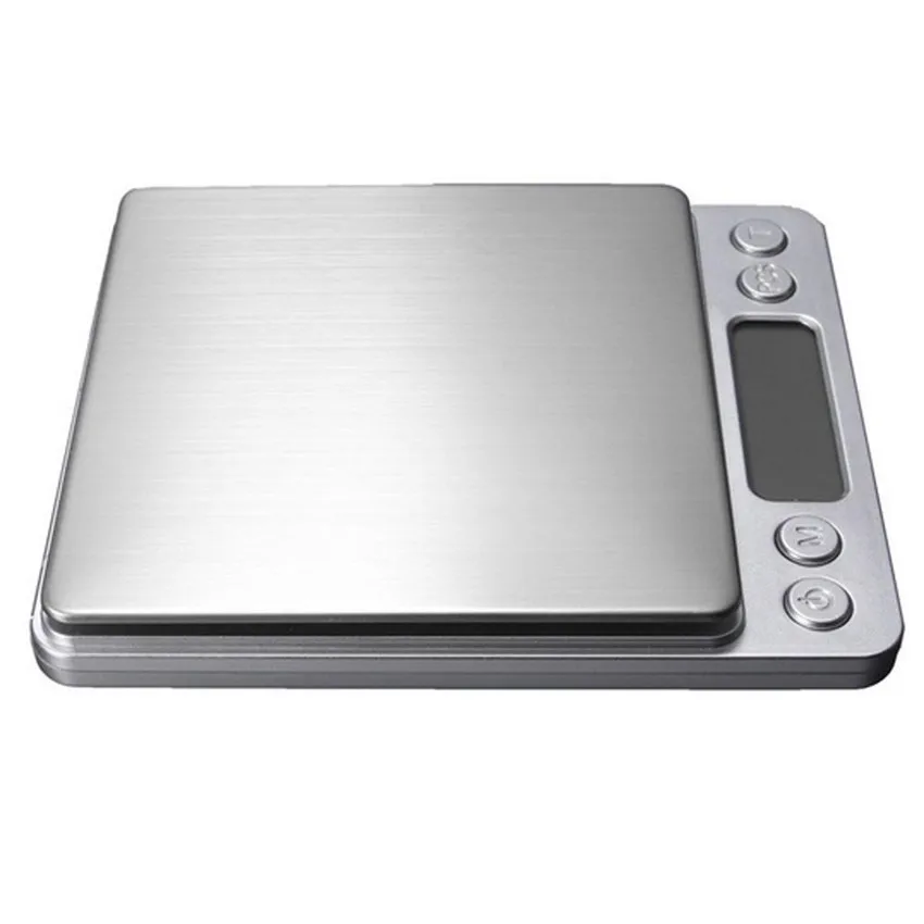 Digital Kitchen Scale Mini Pocket Stainless Steel Precision Jewelry Electronic Balance Weight Gold Grams(3000gx0.1g)（500gx0.01g