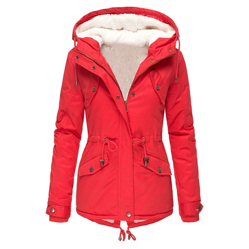 Winter Female Long Jacket Winter Coat Women Fake Fur Collar Parkas Woman Plus size S-6XL Down Jacket Winter Jacket Women - Цвет: red