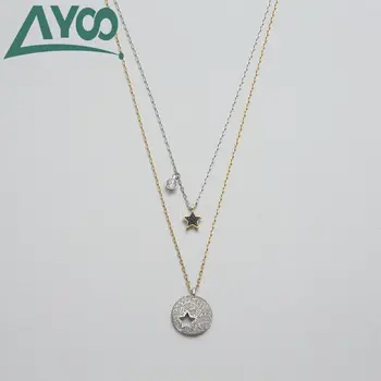 

AYOO High Quality SWA Original Jewelry 1:1 Gift Two-in-One Lady's Necklace