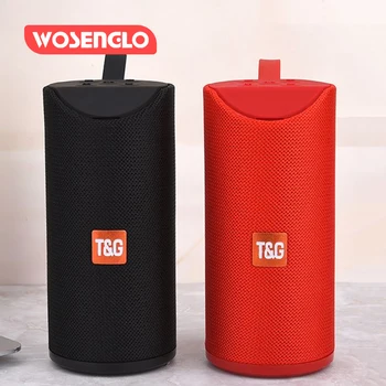 

2020 TG113 Bluetooth Speaker Outdoor Loudspeaker Wireless Column With Ring Portable 3D Stereo Bass Music Box Support FM TF Card