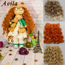 Capelli Ricci 15*100 Centimetri Ad Alta Temperatura in Fibra di Modo Ondulato Rotolo Bambola Trame Dei Capelli per Il Fai da Te 1/3 1/4 1/6 bjd Sd Parrucche Bambola(China)