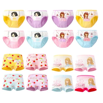 

15pc/lot Girls Boxer Gift CartoonChildren Underwear Cotton Panties Boxer Underwear Suit 2-10years Send Random