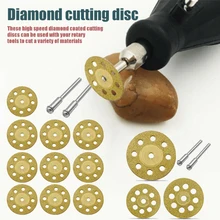 10 шт. алмазный режущий диск с 2 Арбор валы для драгоценных камней стекло бетон кирпич K888