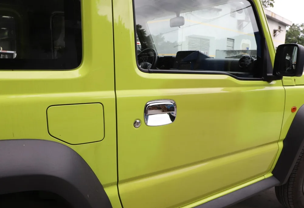 Car Door/Tail Door Handle Shell Decoration for Suzuki Jimny 2019 2020 ABS Carbon Fiber Chrome Red Car Exterior Accessory Styling
