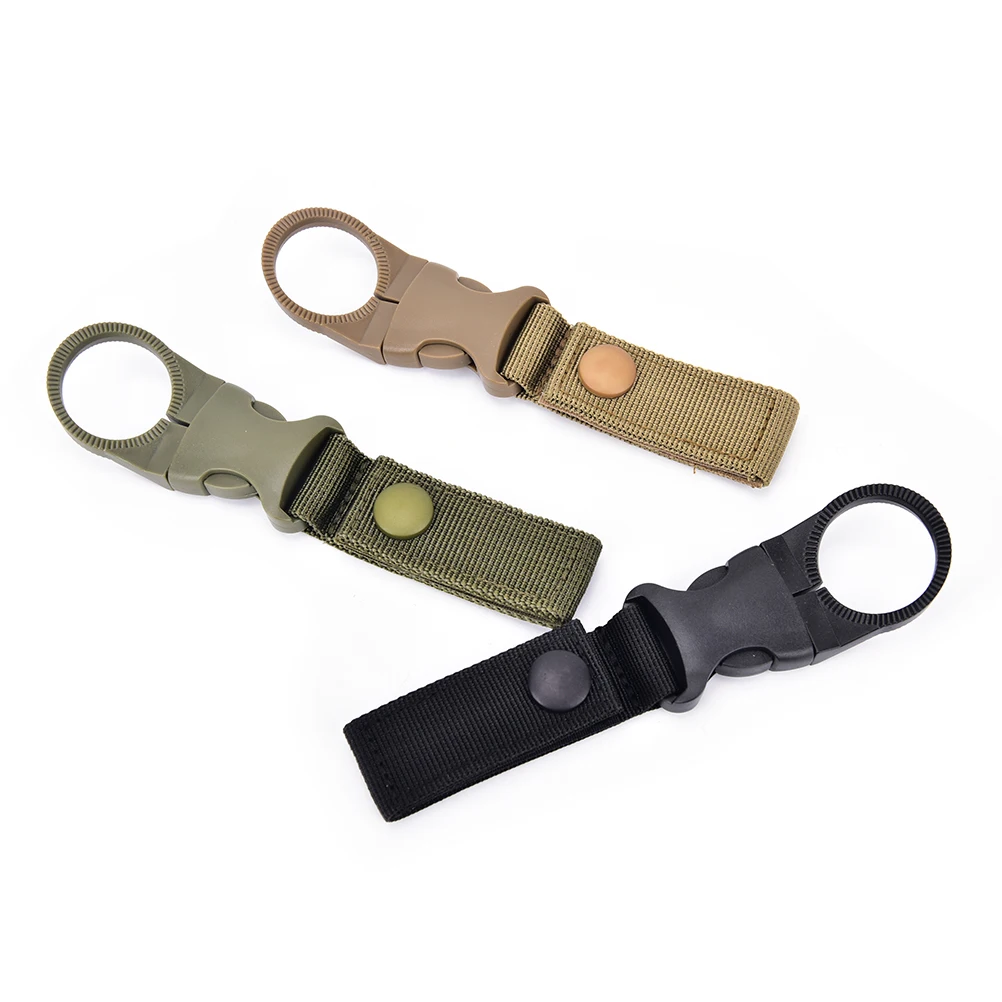 Carabiner Water Bottle Camp Buckle Hook Holder Travel Kit Survival Tool Outdoor Multifunction Molle Webbing Backpack Hanger Hook