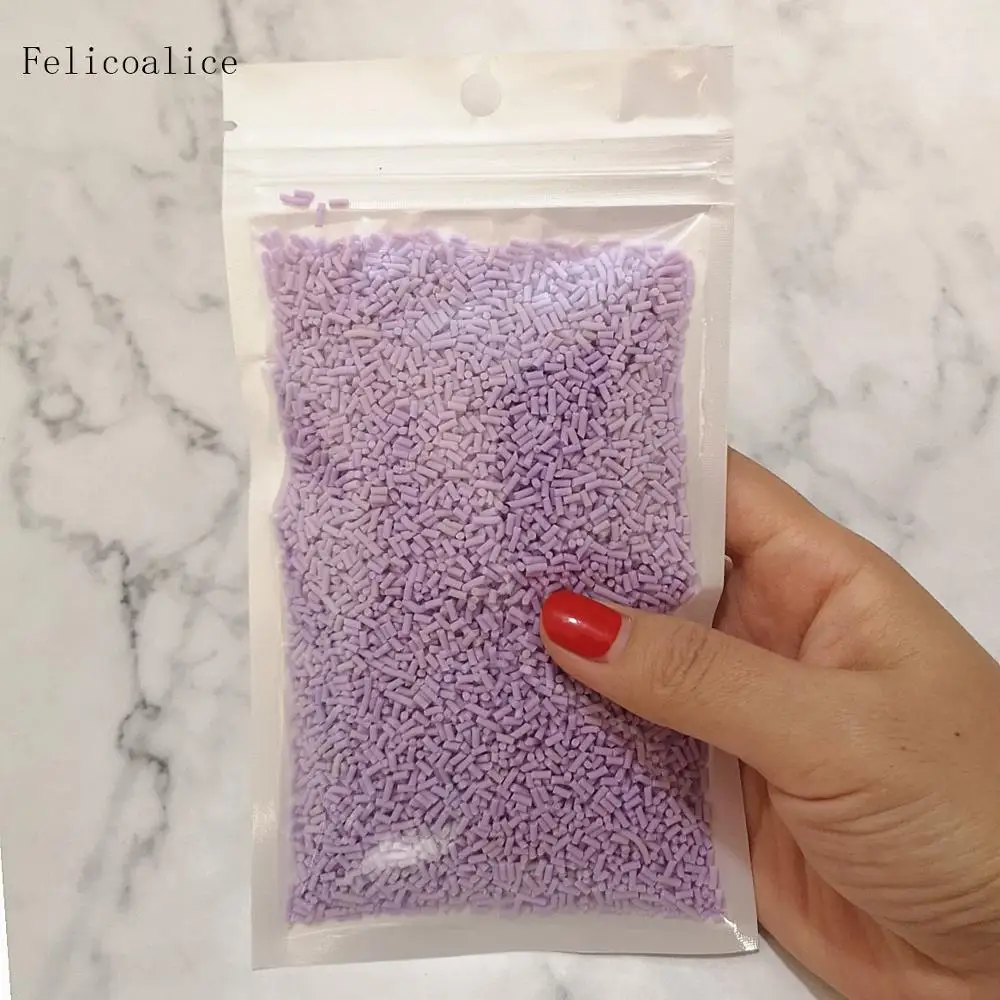 

100g Light Pastel Colors Slime Clay Fake Candy Sweets Sugar Sprinkle Decoration for Pink Cake Dessert Food Particles Filler Toys