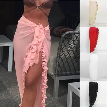 

Women Swimwear Bikini Cover Up Beach Wrap Skirt Sarong Pareo Maxi Dress SER88