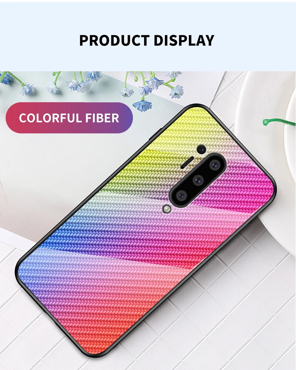 XUANYAO Case 1+8 Pro One Plus 8 Case Glass Hard Cover OnePlus 8 Pro Case Silicone Soft Edge Carbon Fiber Back Cover OnePlus 8 1+ (13)