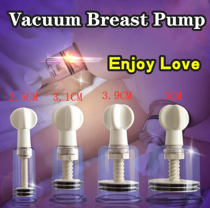 

4 Size Body Massage Breast Exercise Stimulator Tease Sucker Suction Nipple Vacuum Pump Cupping Breast Enhancement Suction Device