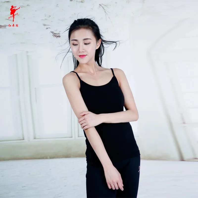 Red Shoes Modal Camisole Exercise Clothing Dance Gymnastic Dancing Tops New Style WOMEN'S Dress Wholesale 35421