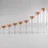 6 pieces/lot 50ml 60ml 80ml 100ml 120ml 150ml 200ml 240ml Glass Bottles With Cork Stopper Wishing Bottles For Wedding Favors 5