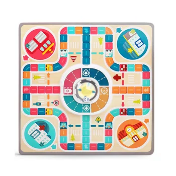 

Wooden Two-Sided Flying Chess Puzzle Toy Cute Shape Board Game For Kids Party Strategy Travel Games For Christmas Gift 30*30cm