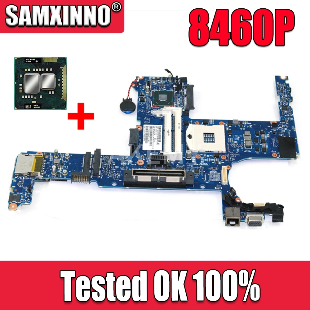 SAMXINNO для HP EliteBook 8460p 642759-001 ноутбук 8460P материнская плата ноутбука QM67 100% Полная