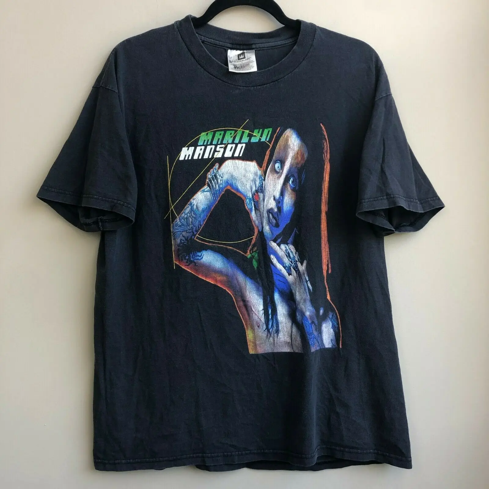 

VTG Marilyn Manson God Soul T Shirt Sz Large 1998 90s Winterland Band Tee MM New Fashion Men'S T Shirt