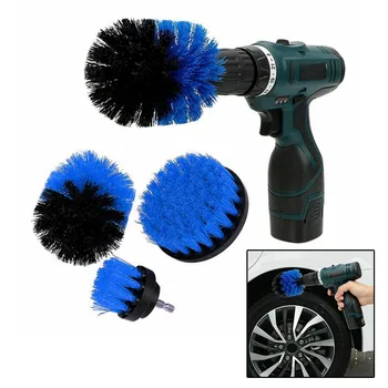 

Nylon Car Brush Detailing Cleaning Tools For cordless drill 3 sizes Blue Washing