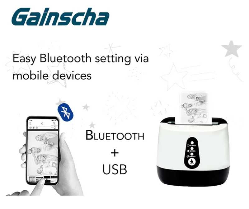 

58mm POS Thermal Receipt Label Printer for Supermarket Barcode QR Code Sticker Date Price USB Bluetooth Android Windows ISH58