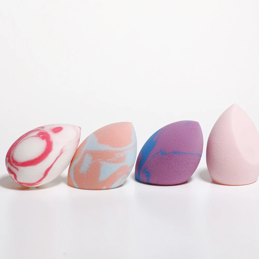 Flocking Cosmetic Puff Foundation Soft Wet Dry Small Anti Bacterial Face Water Drop Box Powder Multicolour Women Makeup Sponge