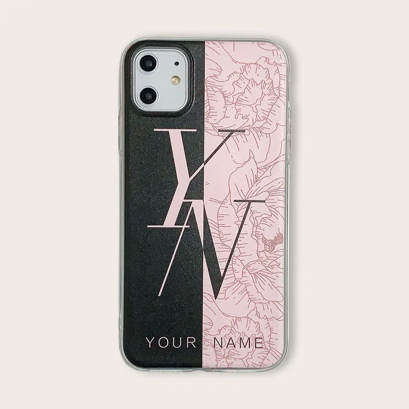 Two tone stitching letters iPhone Case Suitable For 6P/7/8/7P/XR/X/Xs/11/11Pro Soft Shell TPU Protective Cover Phone case | Мобильные