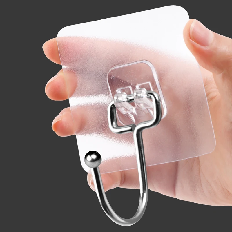 Obtenga esto Colgadores de pared de puerta autoadhesivos transparentes, gran tamaño, ganchos de succión de carga pesada, ventosa de taza para cocina y baño, 5 uds. jYQOMLAq8lj