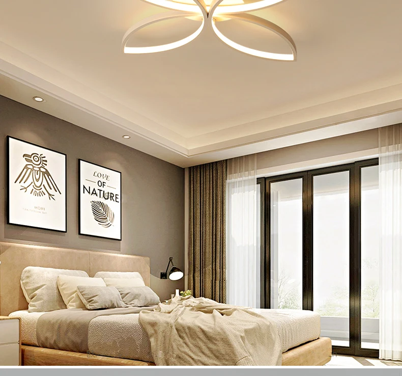 Chandelierrec Декор Домашнее освещение потолочные лампы Современные светодиодные потолочные лампы для гостиной спальни алюминиевый светодиодный потолочный светильник